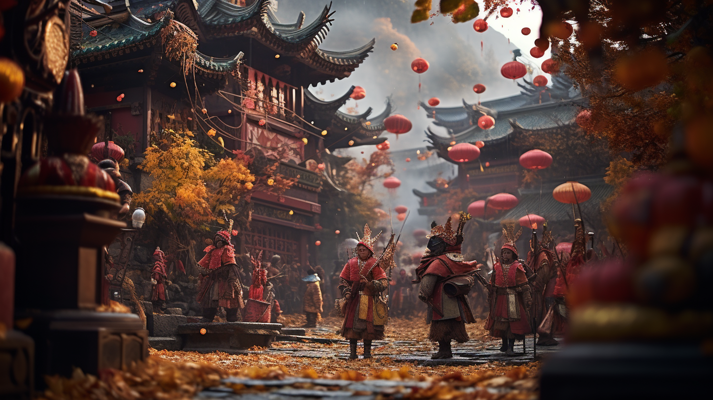AI绘画~古代部落重阳节祭祀大型活动181p